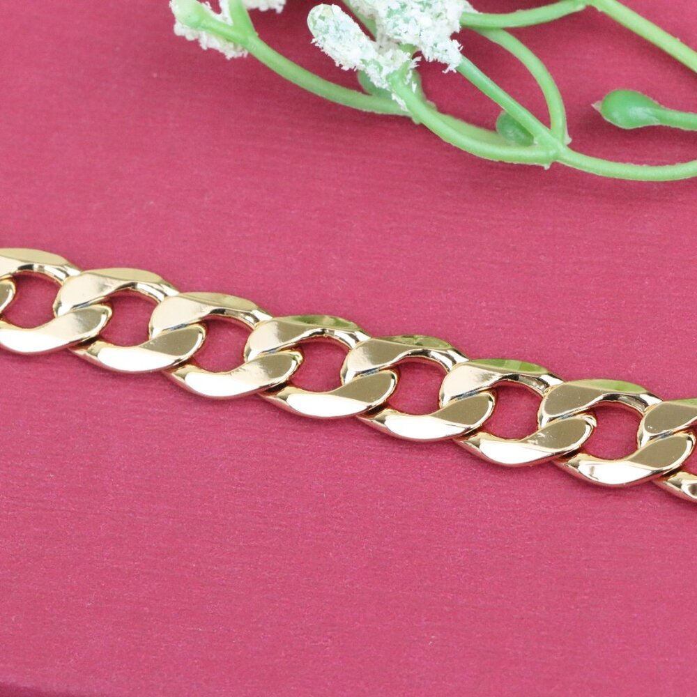 "Chunky Rose Gold Link Chain Bracelet in High Quality Brass, XPBL1154 - Picture 9 of 12